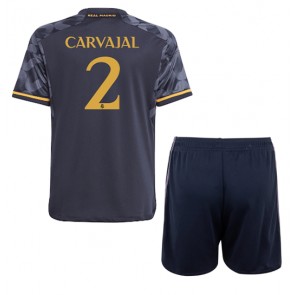 Real Madrid Daniel Carvajal #2 Replika Babytøj Udebanesæt Børn 2023-24 Kortærmet (+ Korte bukser)